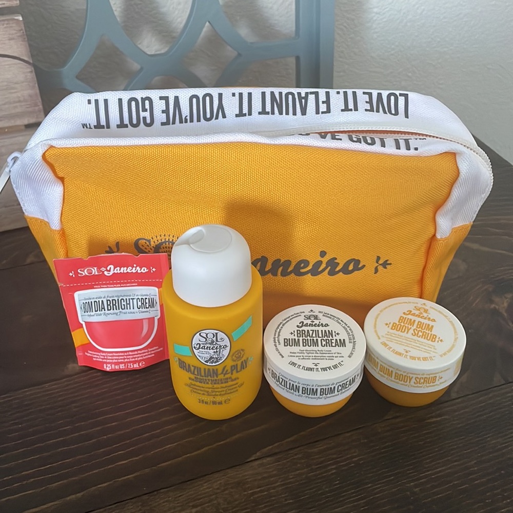 Sol De Janeiro Travel Size Minis with Limited Edition Pouch